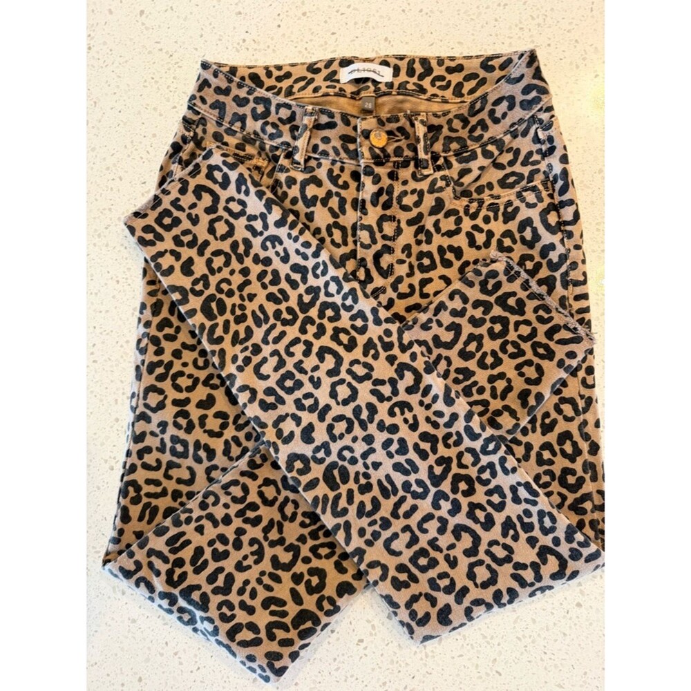 DL1961 Tan and Black Leopard Skinny Jeans Waist 26/Inseam 27